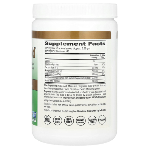 IP-6 International, IP6 Gold, формула для поддержки иммунитета в порошке, манго и маракуйя, 412 г