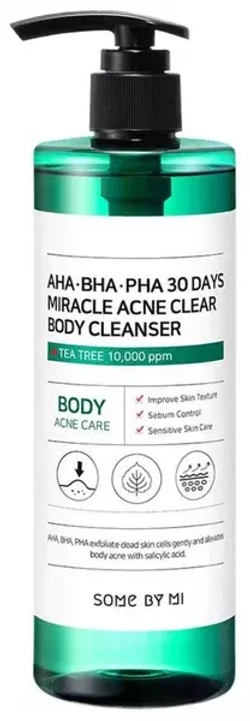 SOME BY MI Очищающий гель для тела с кислотами AHA BHA PHA 30 Days Miracle Acne Clear Body Cleanser 400мл