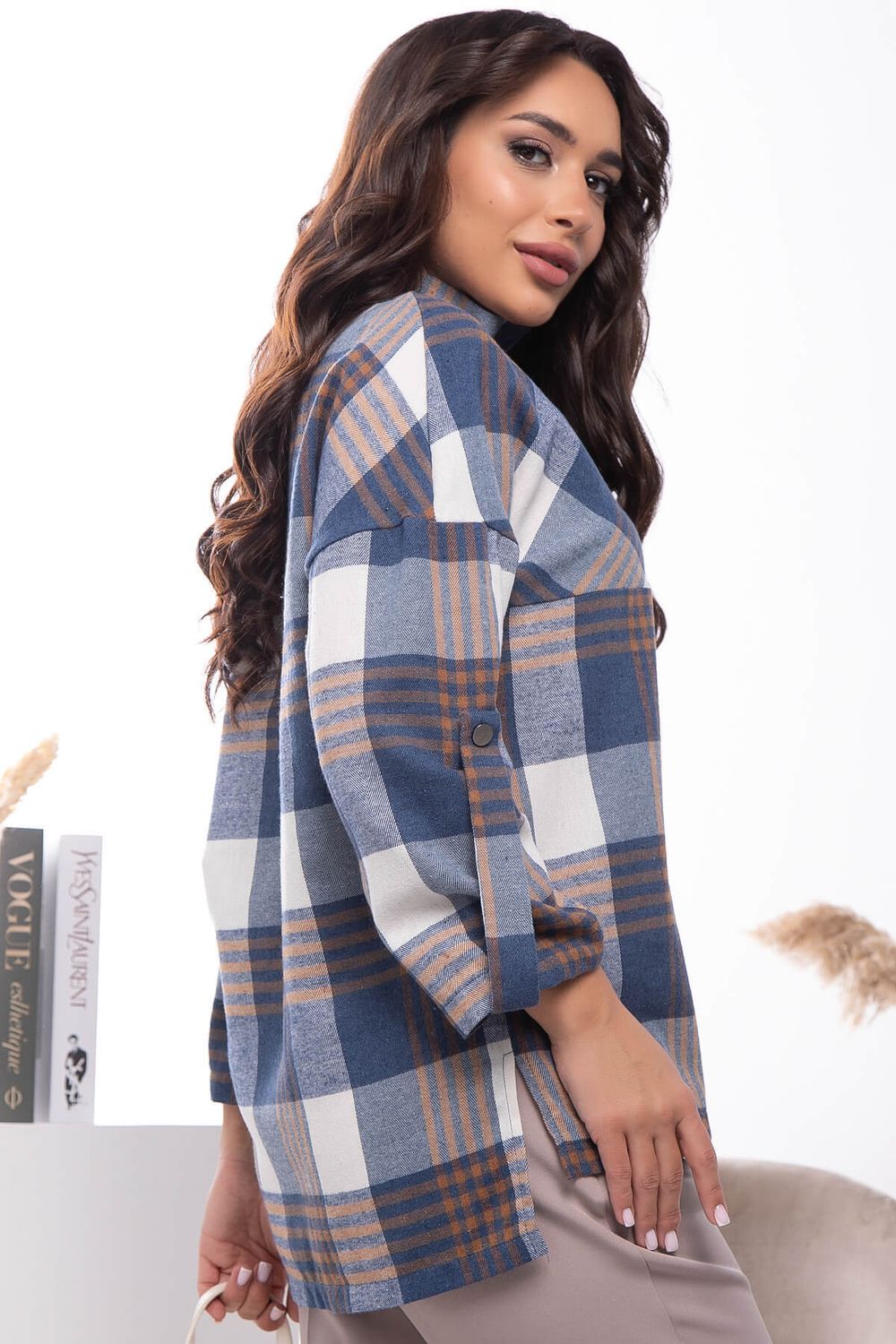 Рубашка "Капитолина" (джинс) Б7518 LT Collection (Акция)