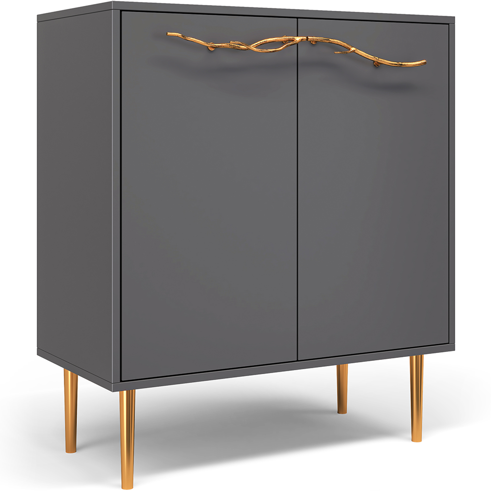 Комод Арт Стайл с 2 полками Серый Амбер