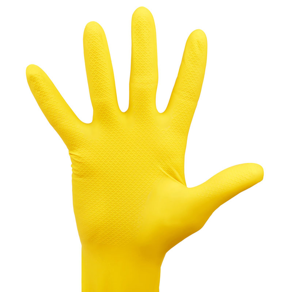 Перчатки резиновые OfficeClean, желтые, размер XL