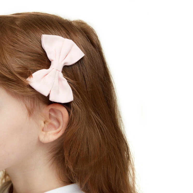 Заколка Аккуратный Розовый Бант