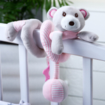 2593671 Растяжка - спираль мягкая с погремушкой на кроватку/коляску «Завитушки», виды МИКС