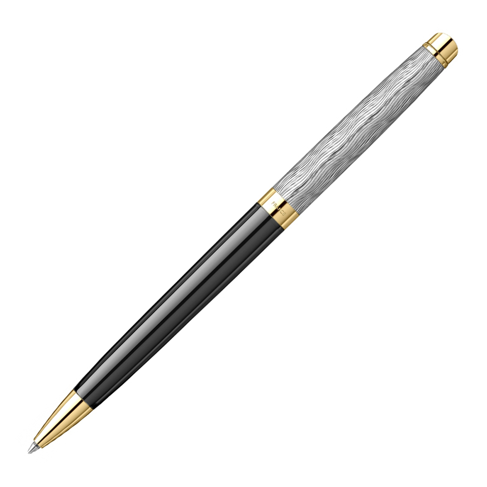Шариковая ручка Waterman Reflections of Paris Hemisphere DeLuxe Black GT Mblue в подарочной коробке