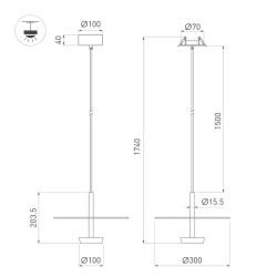 Светильник SP-CAMPANA-HANG-D300-9W Warm3000 (BK, 130 deg, 230V) (Arlight, IP20 Металл, 5 лет) 059595