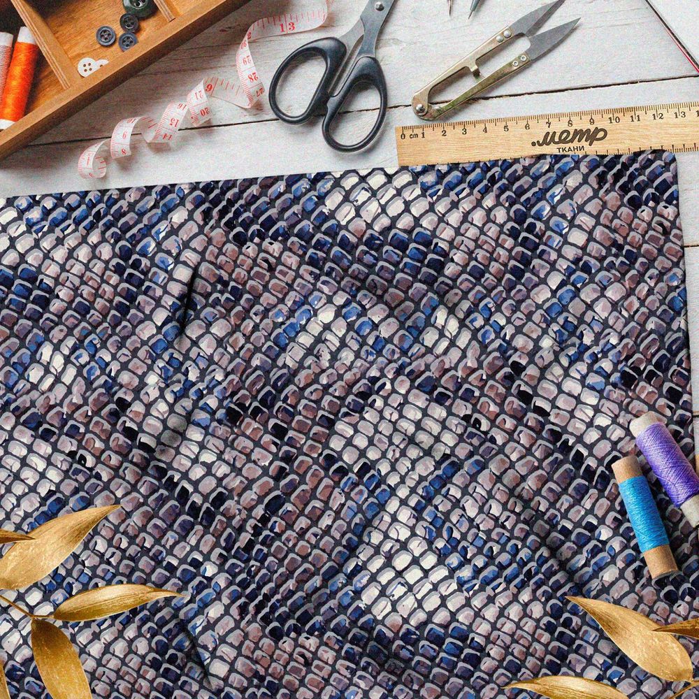 Ткань лён натуральный питон