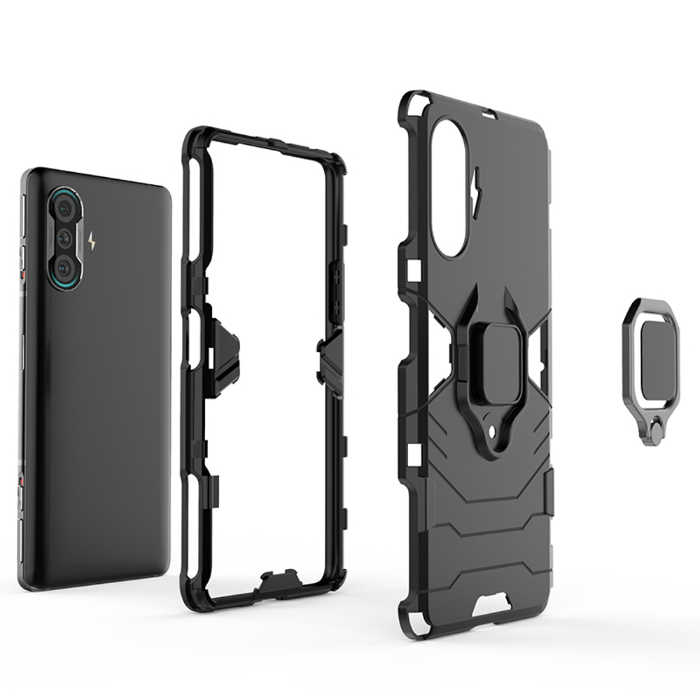 Противоударный чехол с кольцом Panther Case для Xiaomi Poco F3 GT