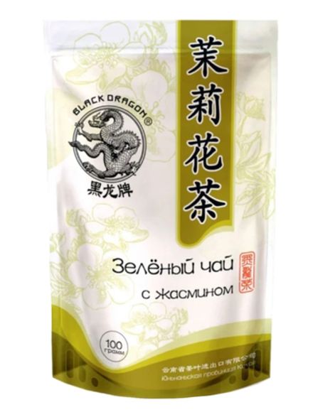 Чай зеленый Black dragon с жасмином 100 г