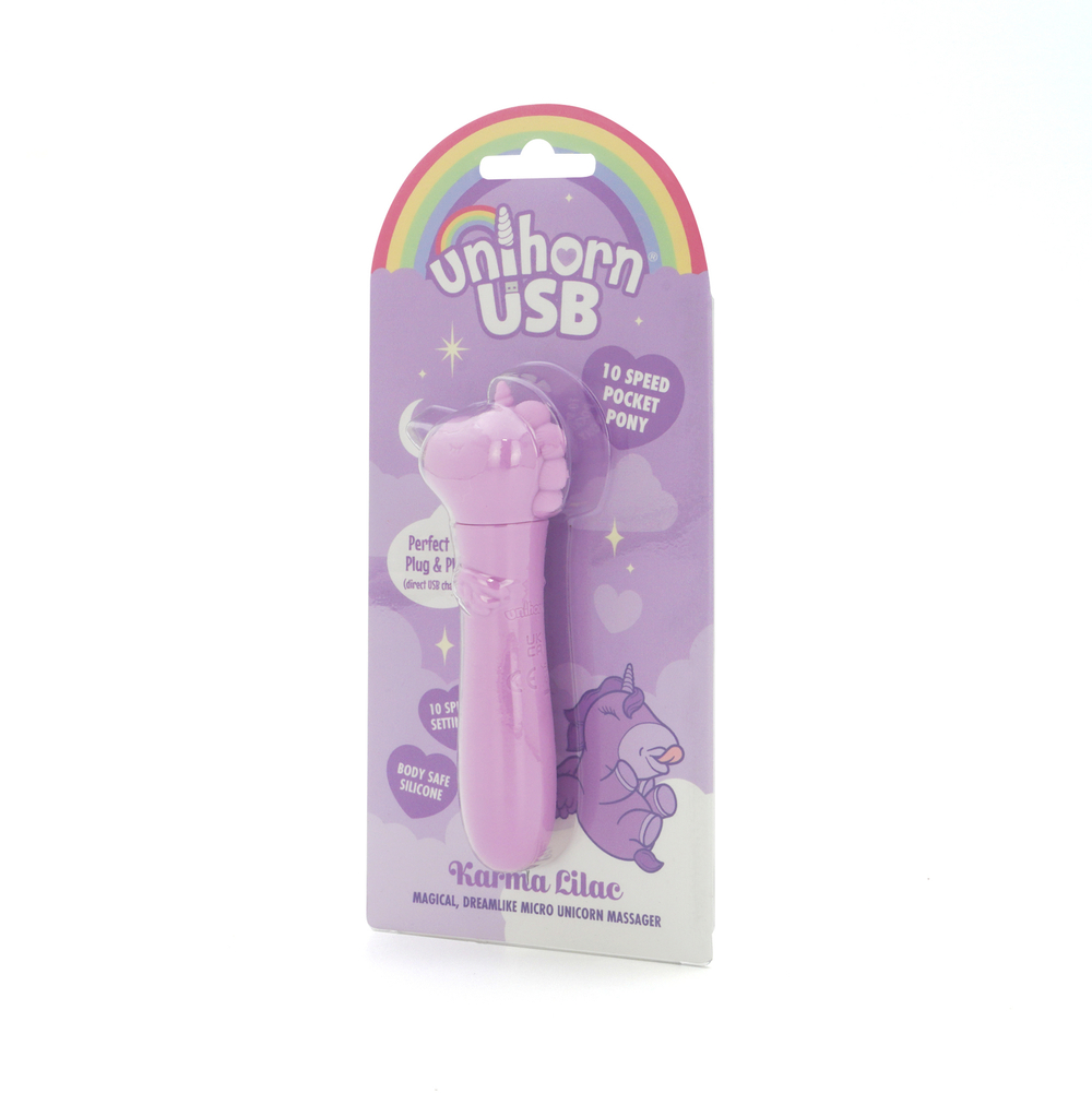 Вибропуля Unihorn USB Karma Lilac с функцией пульсации