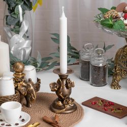 Подсвечник Орхидея Чарми Бронза