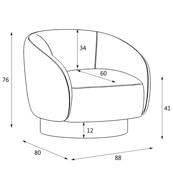 Кресло с поворотным механизмом