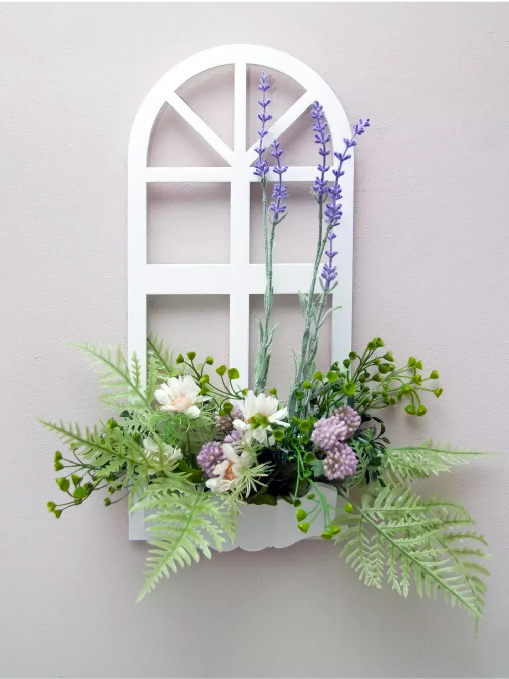 Панно на стену для интерьера "Окно с цветами"