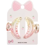 Заколки-крабы для волос 2шт «Мон Ляруш», классика, микс 6 цветов, 4,5см (Блистер)