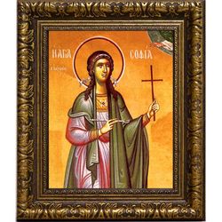 София врачебница, мученица. Икона на холсте.