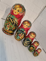 Матрешка 18см "Гуси-лебеди" 5 мест