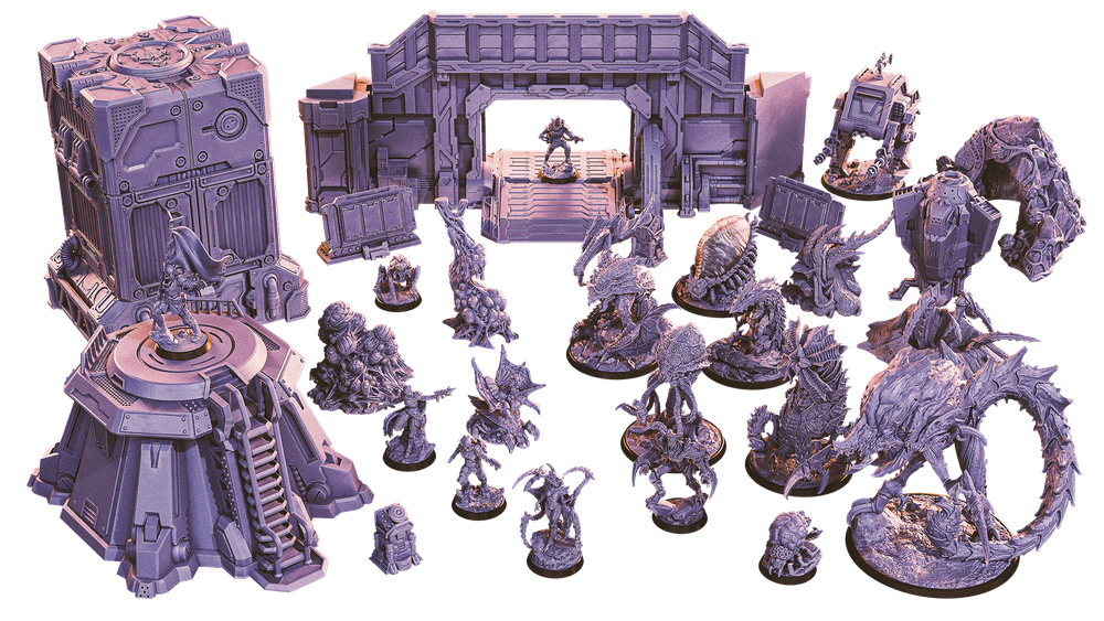 Войны Тайскетов Tysect Wars Миниатюры 32мм (32mm / Без покраса / Tysect Hivemother)