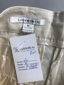 Бриджи Zara льняные, маркировка М, визуально 46 размер, новые