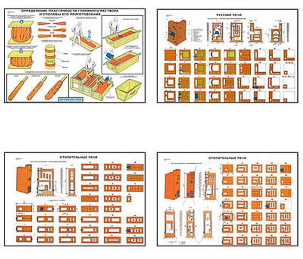 Плакаты ПРОФТЕХ &quot;Печные работы&quot; (20 пл, винил, 70х100)