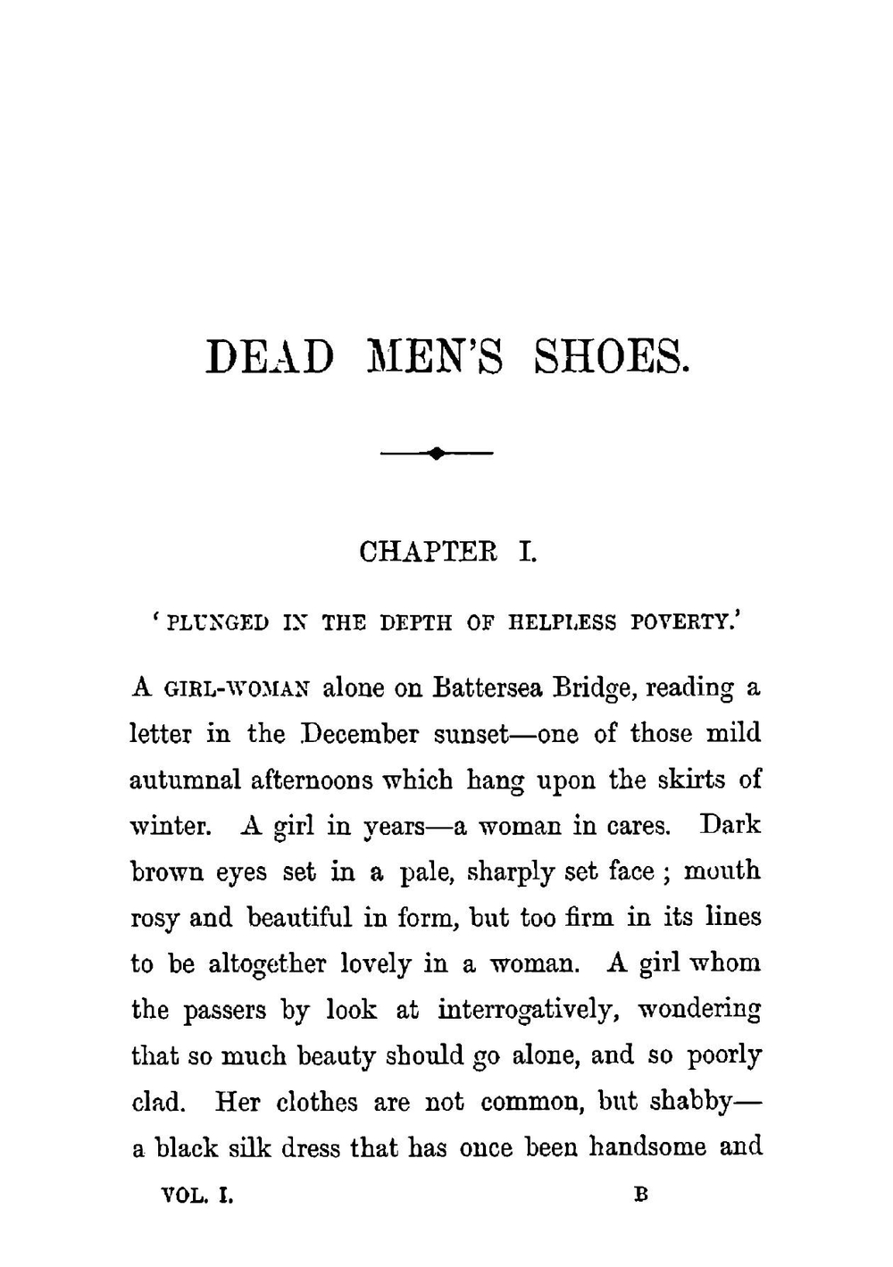 Dead men's shoes: a novel. Volume 1 | M. E. Braddon