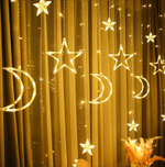 Гирлянда занавес Месяц и звезда 6х6