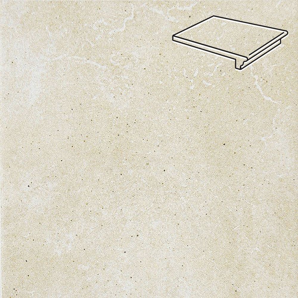 Interbau - Alpen, Bernardino/Кристальный песок 310x325x9, цвет 043 - Клинкерная ступень - флорентинер