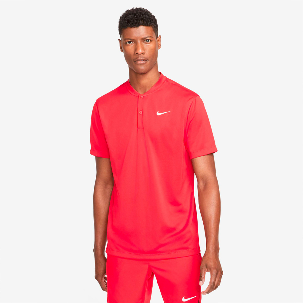 Мужское теннисное поло Nike Dri-Fit Blade Solid Polo Men - Red