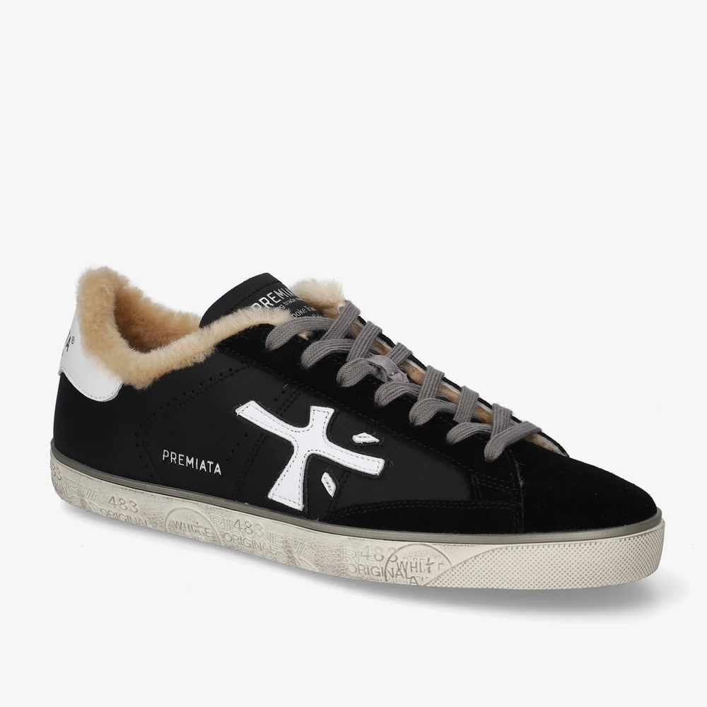 Кожаные кеды Premiata Steven 5439М на шнуровке