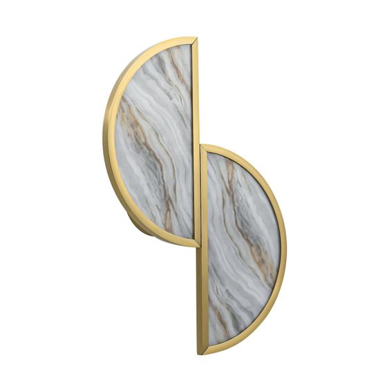 5448/2W L-VISION ODL_EX25 085 Настенный светильник бронзовый/металл/акрил/искусств/бежев-серый мрамор IP20 LED 2*G9 40W 220V TOSCANA