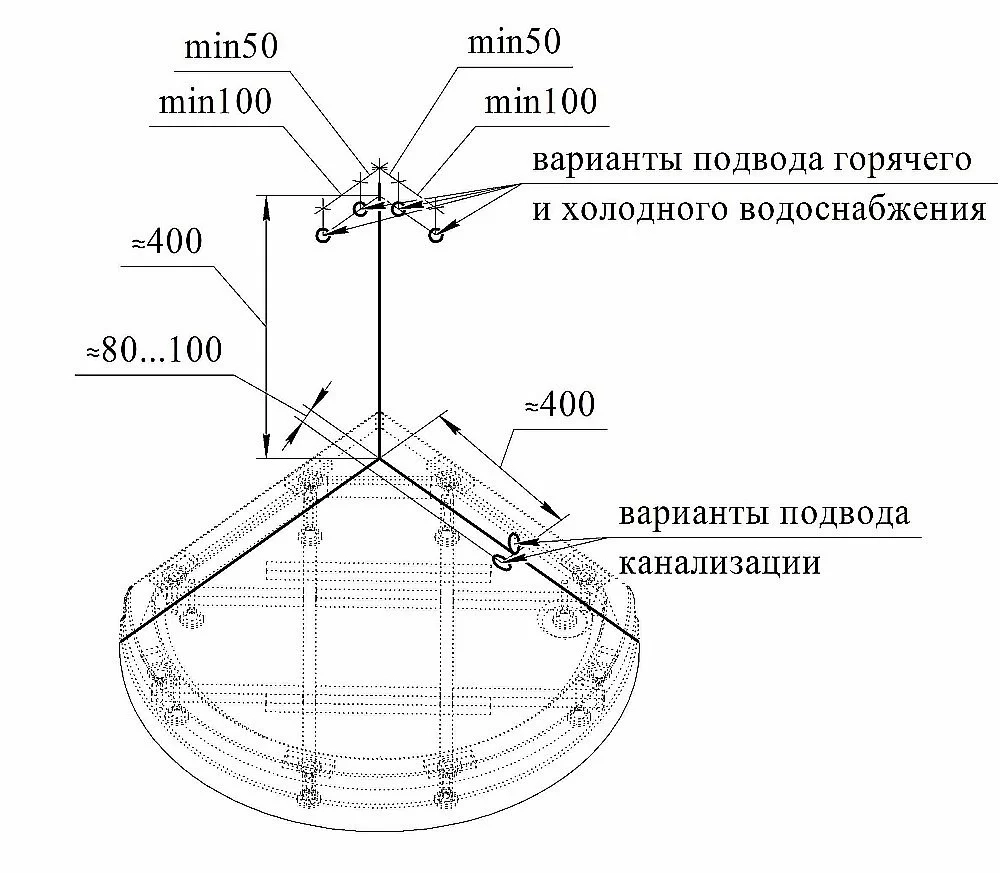 Душевая кабина Радомир Стронг 100х100 стекло матовое/профиль белый