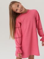 Платье для девочки с длинным рукавом AT1039 коралловый