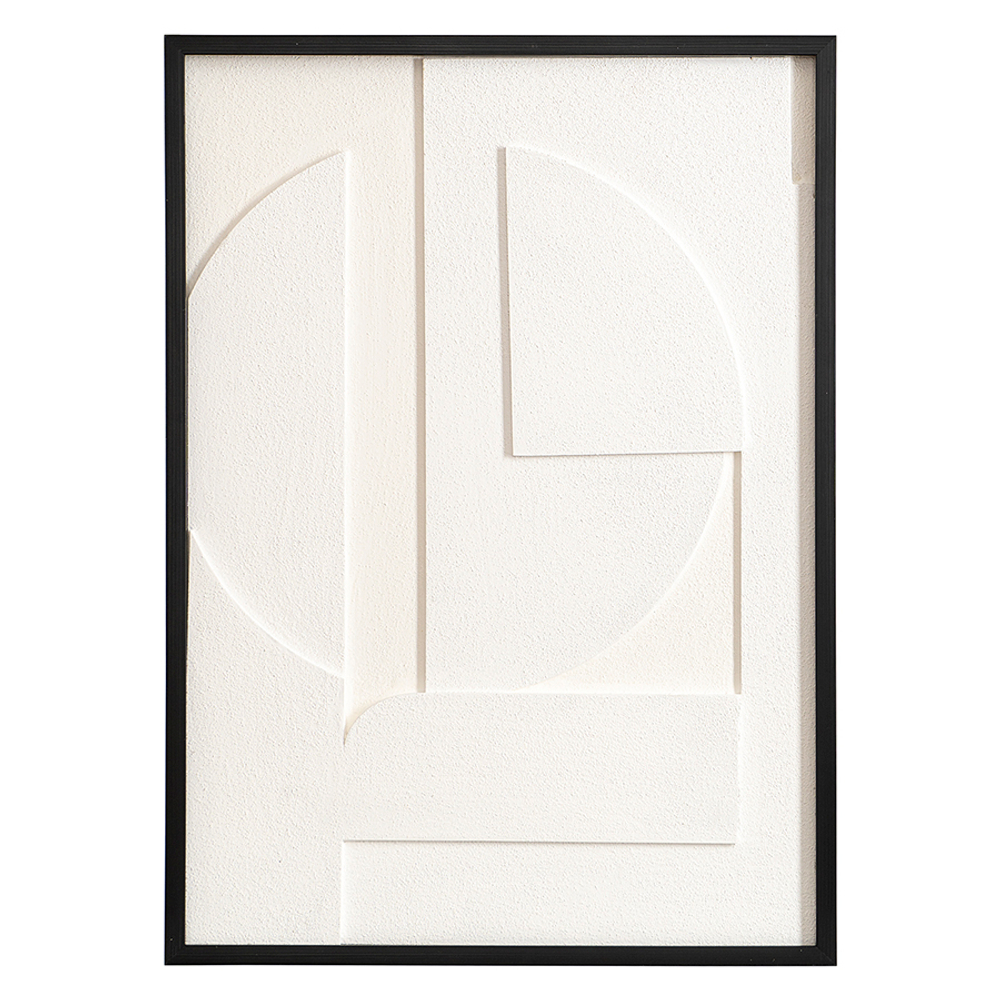 Панно декоративное с эффектом 3d minimalism, с черной рамой, 50х70 см