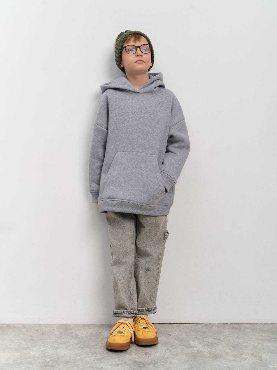 Толстовка с капюшоном  для мальчика "Basic" меланж