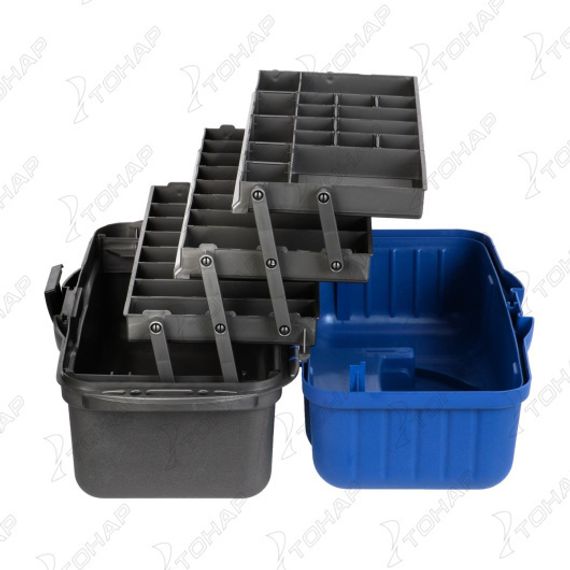 Ящик рыболова Helios трехполочный синий