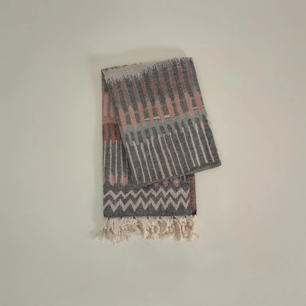 Пештемаль из органического хлопка Mayra 90x180 | серый