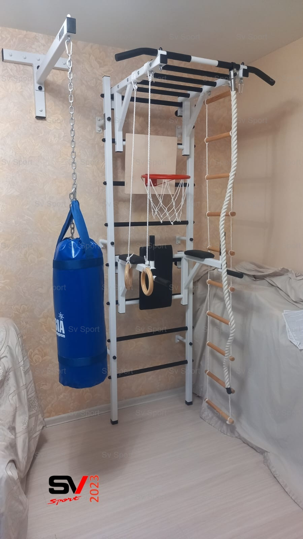 Монтаж шведской стенки Sv Sport в бетонные, кирпичные стены