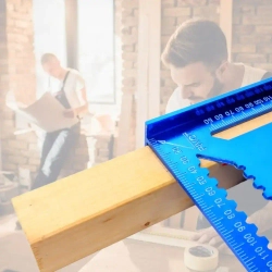 Линейка угольник Свенсона 300 мм синий, алюминий