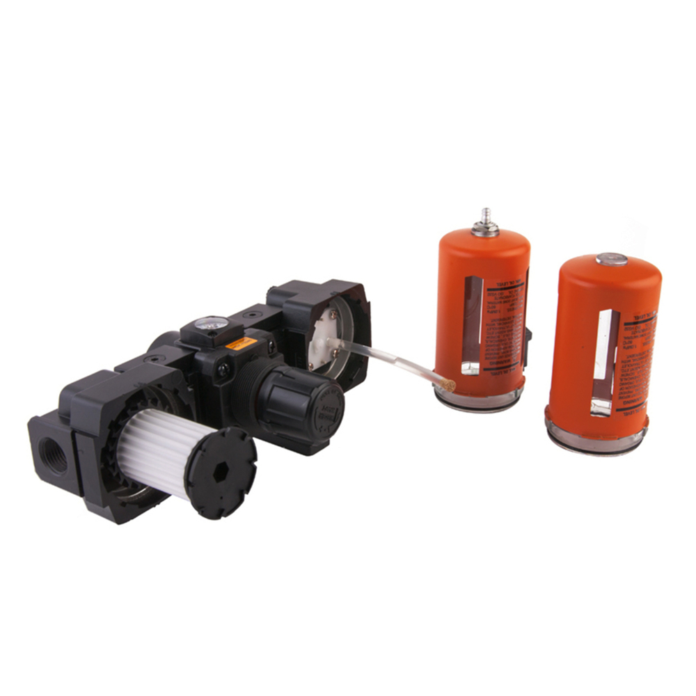 WDK-70240 Блок подготовки воздуха 1/2" с влагоотделителем, лубрикатором, регулятором и манометром