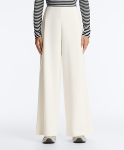 OYSHO Брюки из саржевой ткани с высокой посадкой и складками, экрю