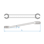 KING TONY (19312224) Ключ разрезной 22x24 мм