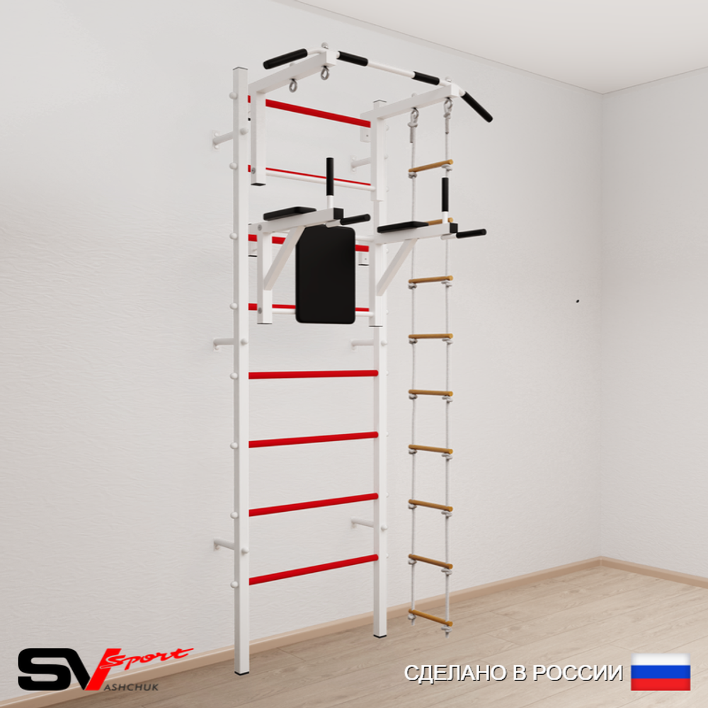 Шведская стенка Sv Sport 572 (Турник стандарт/Брусья/Лестница)