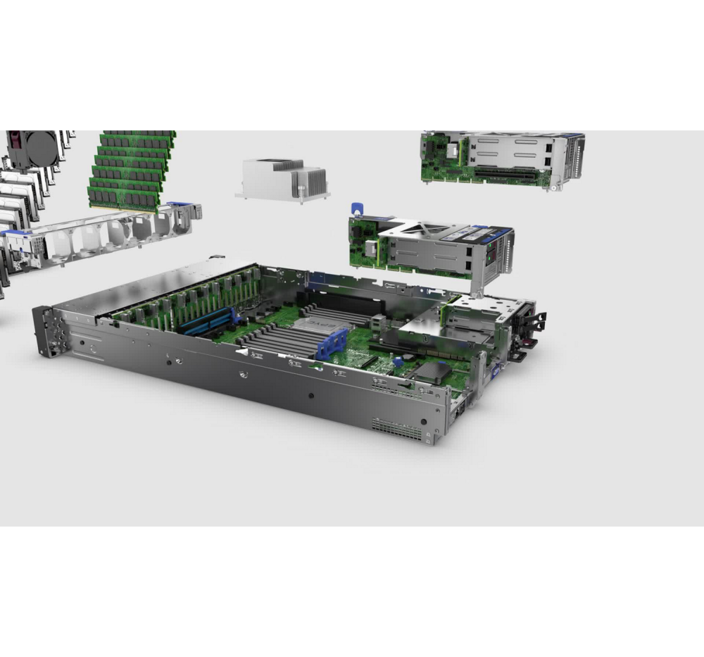 Стоечный сервер - HP Enterprise ProLiant DL385  Gen10 Plus, 2U, 16x 2.5“, 1x EPYC[7402] 24 Cores, 32Gb, P07598-B21