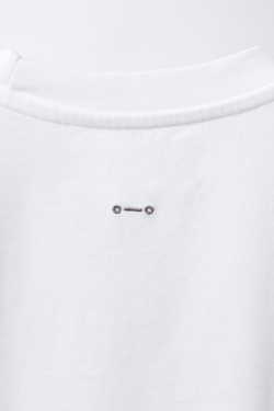 ZARA ФУТБОЛКА С КРУГЛЫМ ВЫРЕЗОМ И ДЛИННЫМИ РУКАВАМИ, ЭКРЮ