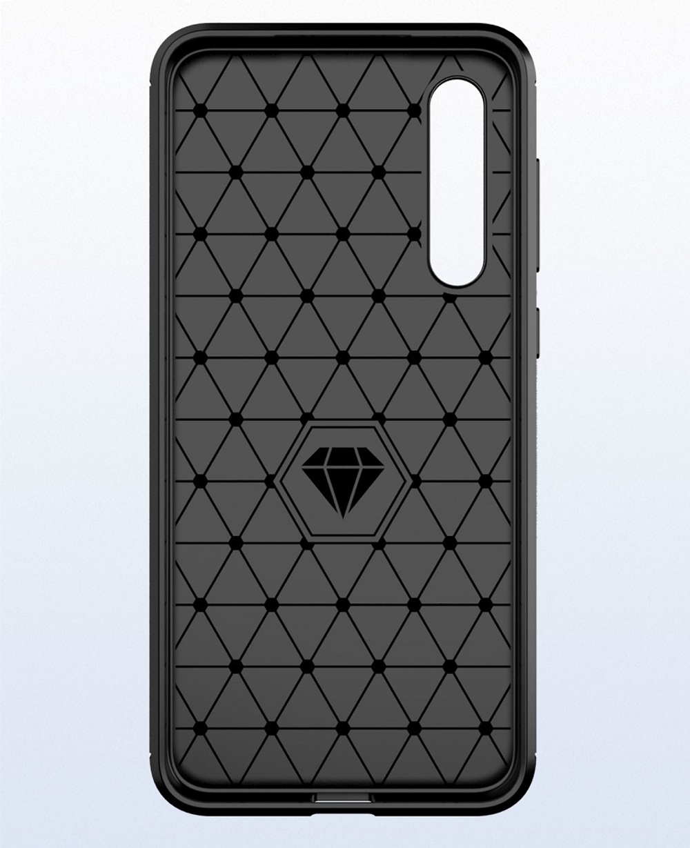 Чехол для Xiaomi Mi 9 SE цвет Black (черный), серия Carbon от Caseport