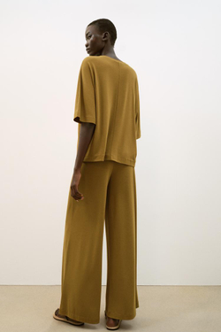 ZARA ТОП С РУКАВАМИ «ЛЕТУЧАЯ МЫШЬ», ОХРА