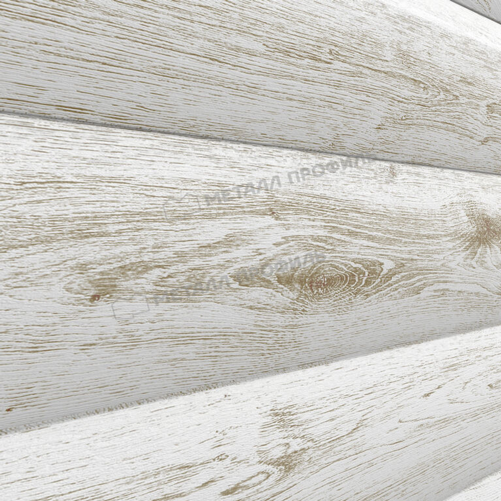 Сайдинг металлический Woodstock ECOSTEEL Матовый 0.5мм Беленый дуб (в наличии)