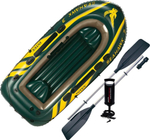 Лодка надувная Intex Seahawk 3 Set, 68380NP, с веслами и насосом, до 360 кг, 295 х 137 х 43 см