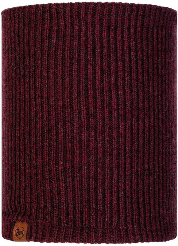 Вязаный шарф-труба с флисом Buff Neckwarmer Knitted Polar Lyne Maroon Фото 1