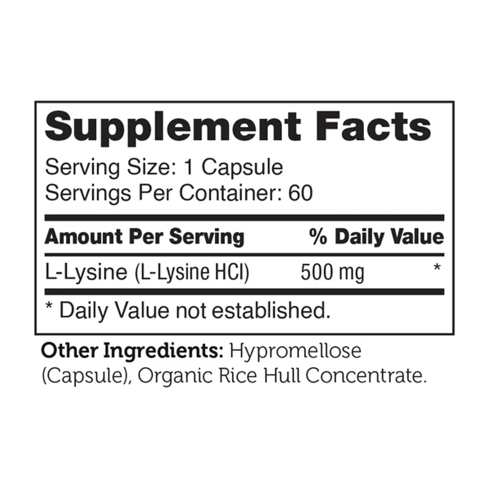 L-Lysine 500 mg 60 капсул Zahler
