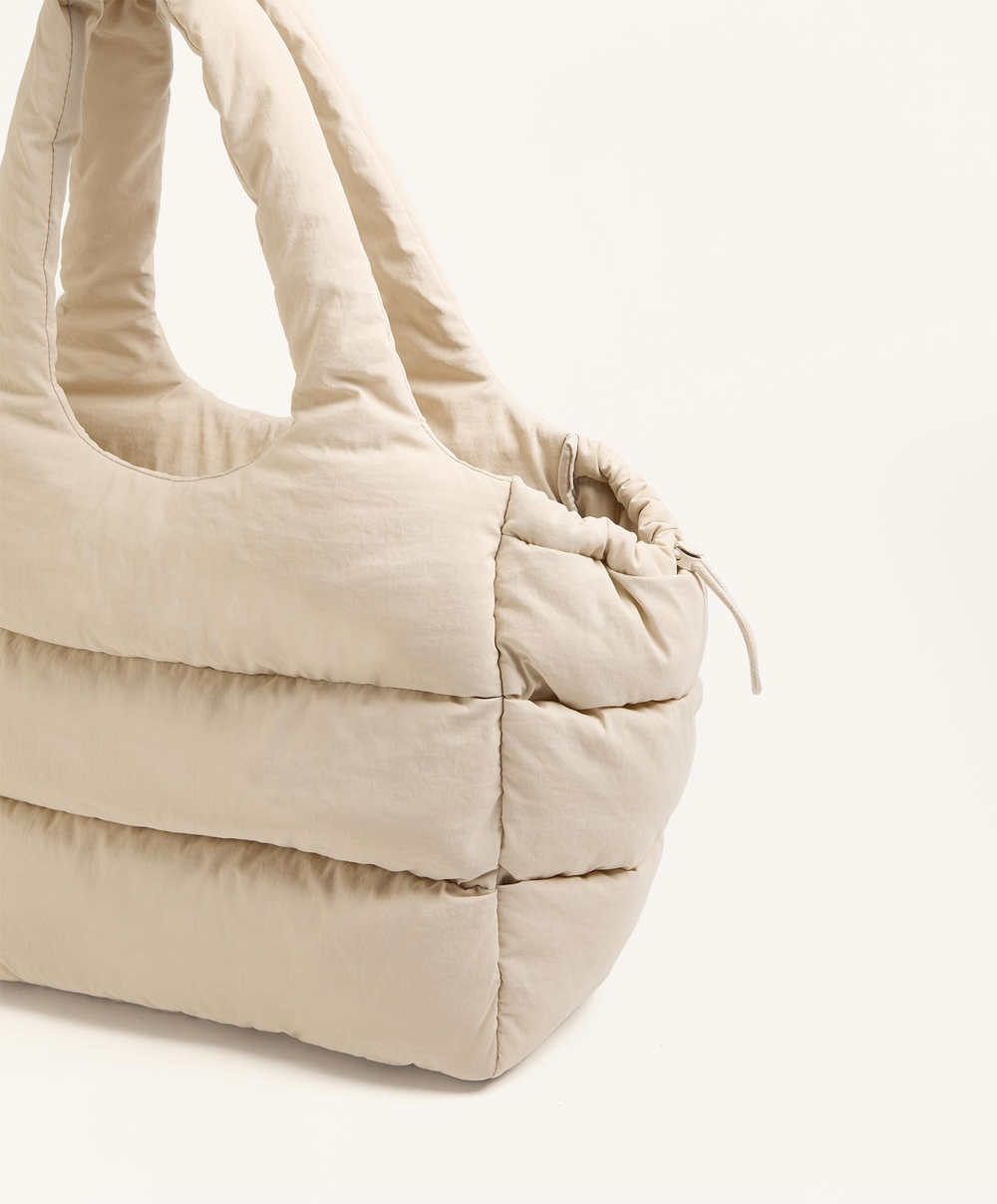 Oysho Мягкая сумка-шоппер, экрю