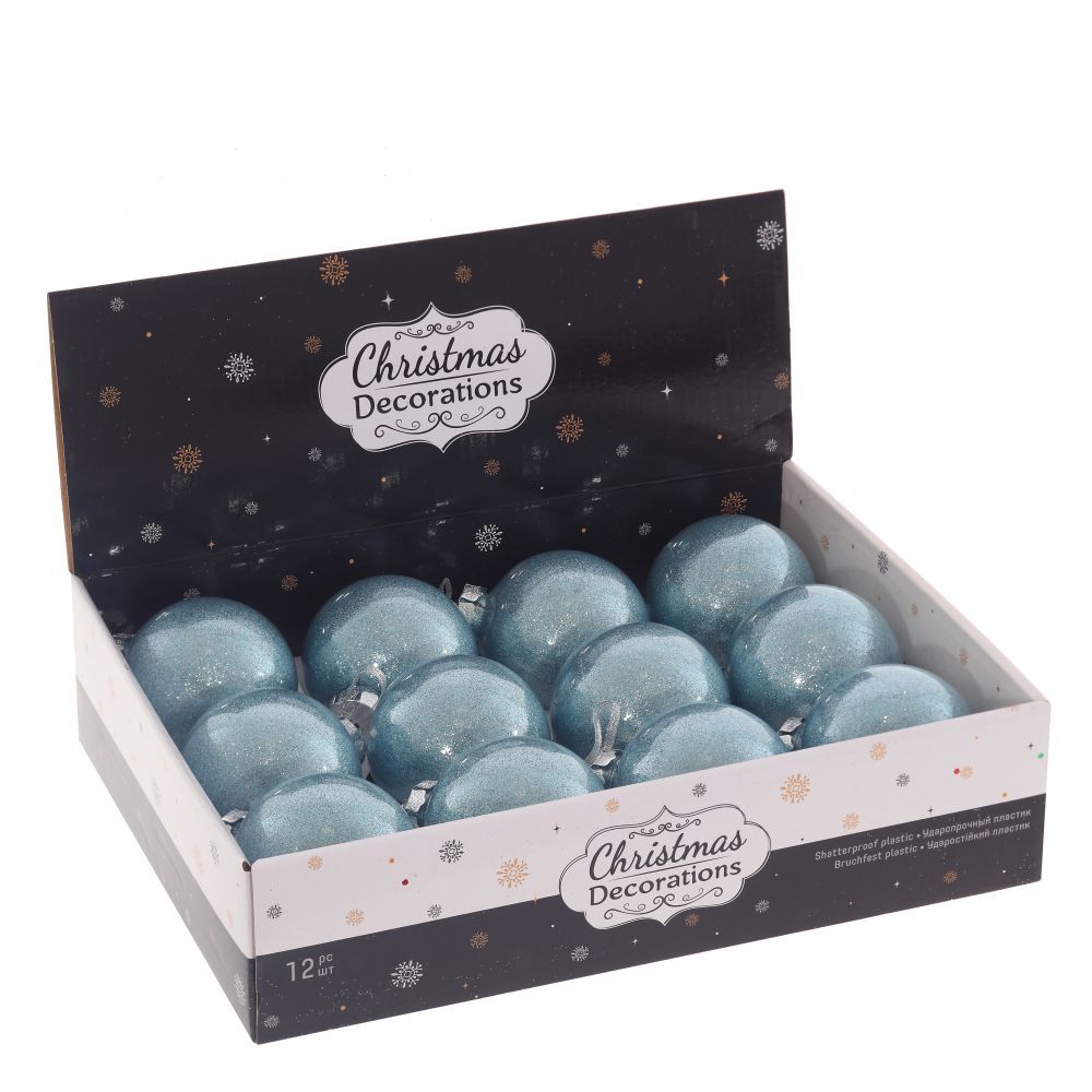 GAEM Набор из 12шт Украшение новогоднее "Шар", D 8 см, L35 W27 H8,5 см